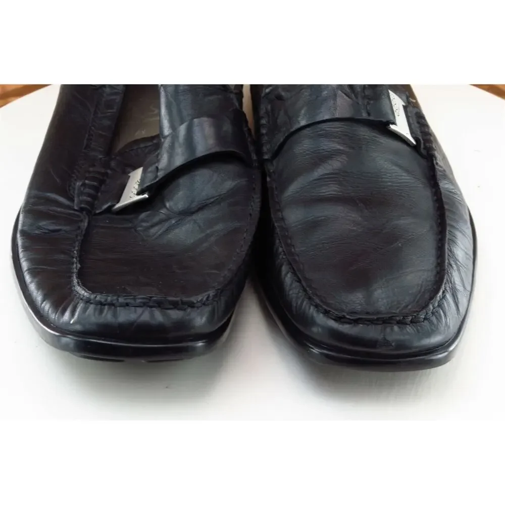 ECCO Shoes Sz 43 M Black Loafer Leather Men‎ 535250